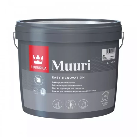 Tikkurila MUURI 2.7L paint for fireplaces