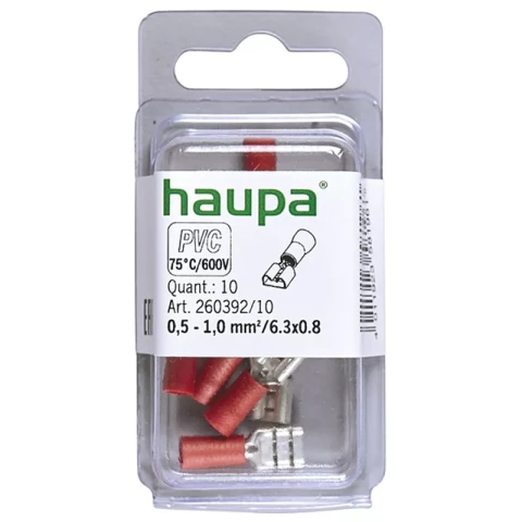 Kabeļu uzgalis 0.25-1.5mm2  6.3x0.8 10gb/iep.