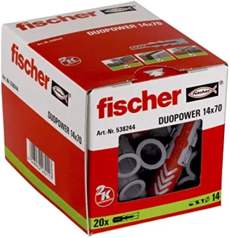 FISCHER Universālas divkomp. tapas 14x70 20gab/iep 61-1470