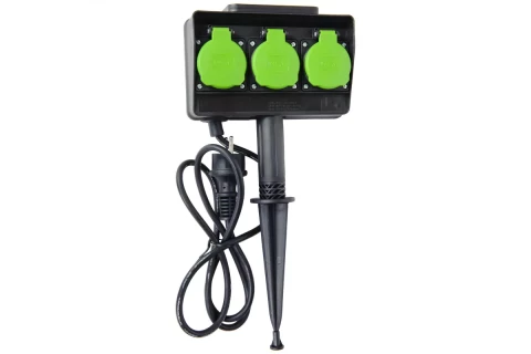 Pagarinātājs zemē spraužama ar zemējumu 3 kontaktligzdas 3x1mm2 5m 3P RN-F