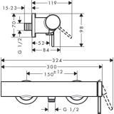 Hansgrohe cмеситель для душа Finoris, черный матовый, HG76620670