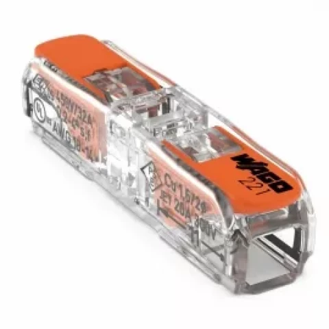 Savienojuma klemmes WAGO universālas taisnās 2-vadu 32A/450V 0.2-4mm2 5gab/iep 221-2411