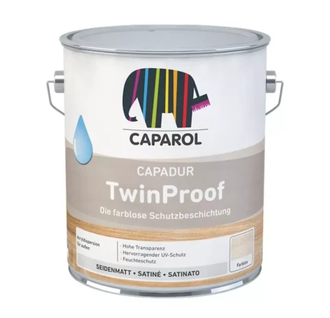 Caparol TwinProof 0.75L Прозрачная, разбавляемая водой лазурь для древесины