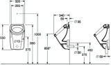 Urinal - 7G51 with concealed plumbing connection.