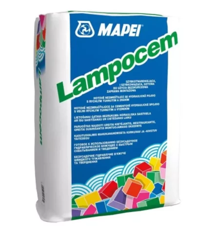 Mapei LAMPOCEM 25kg Ready-to-use shrinkage-free rapid setting and hardening hydraulic binder