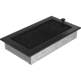 Reste kamīnam ar žalūziju  170x300 mm melna , 30CX  Kratki