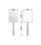 Balsta kurpe U veida 101x125x100x4.0mm
