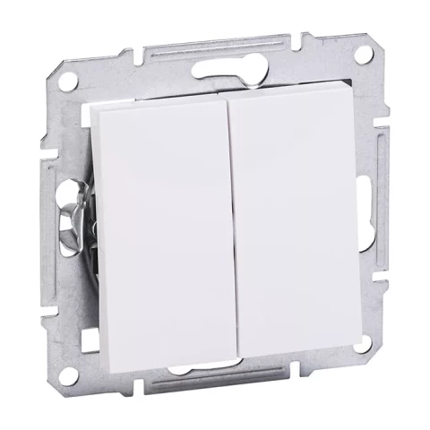 ASFORA Slēdzis 2-taust bez rāmja balts EPH0301421
