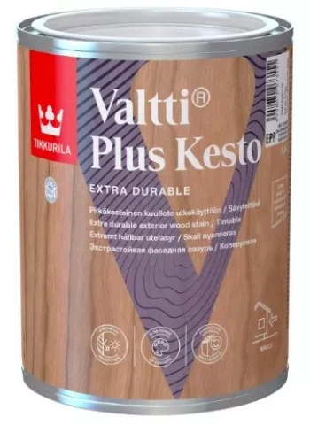Tikkurila VALTTI PLUS KESTO OPP 0.9L Водоразбавляемая фасадная лазурь