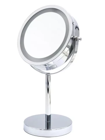 Ridder Отдельностоящее зеркало для макияжа Daisy M, хром, со светодиодной подсветкой, АБС/стекло