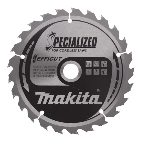 Пильное полотно по дереву T.C.T. 165X1,4X20мм 23° T25 EFFICUT B-62985 MAKITA