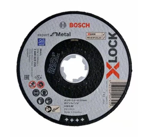 Grinding disc Bosch Expert for Metal; Ø125x2,5 mm, 2608619255