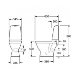 GUSTAVSBERG pot NAUTIC 1510 horizontal outlet, SC/QR lid, C+, 2/4L, GB1115102R1331