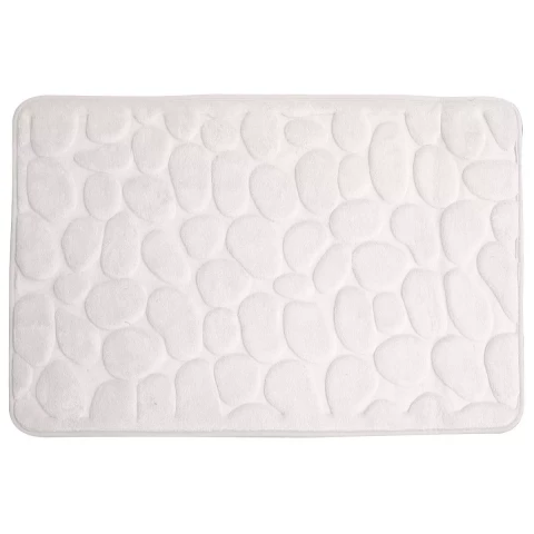 765-10 Paklājs lateksa RIMINI 60x95cm, balts DUSCHY