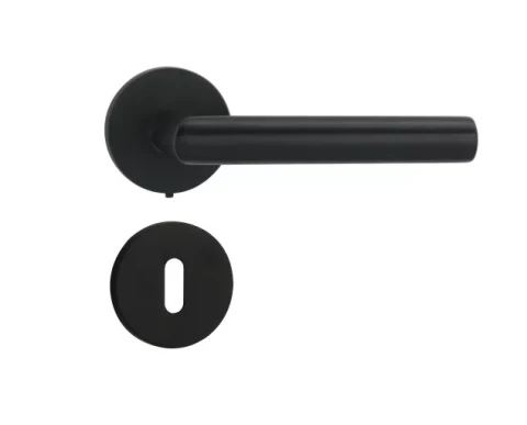 Universal interior door handle set with BB escutcheon, black, VAL821