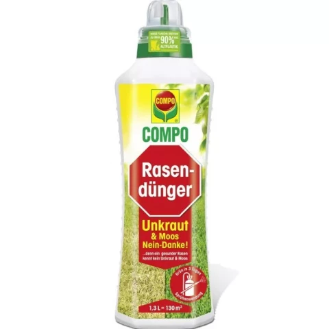 Mēslojums zālienam ar nezāļu un sūnu iznīcinātāju šķidrs Compo 1,3L