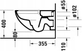 DURAVIT WC ARCHITEC Rimless with SC seat, wall-mounted, 45726900A1