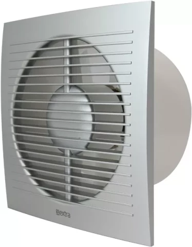 Electric fan E-EXTRA, ø100mm, with timer, silver