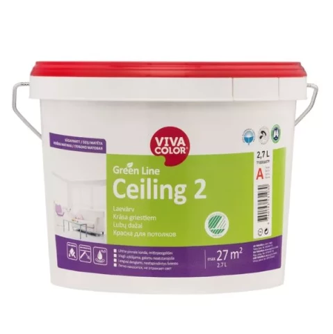 VIVACOLOR GL Ceiling 2 A 2.7L Глубоко матовая краска для потолков