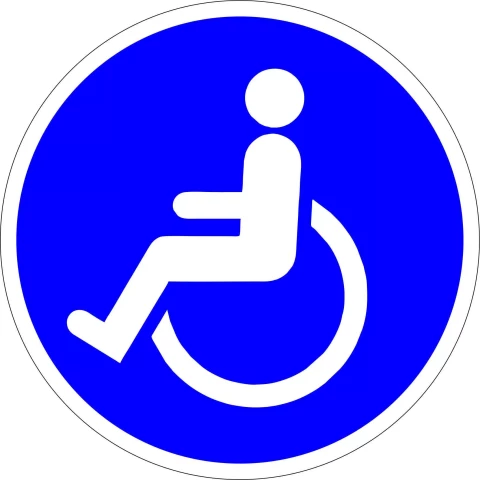 Hаклейка "Людям с ограниченными возможностями"15x15cm