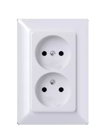 MIKRO double rosette a/r white