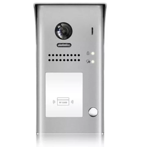Ārējais domofons ar 2 piekļuves kodiem.
