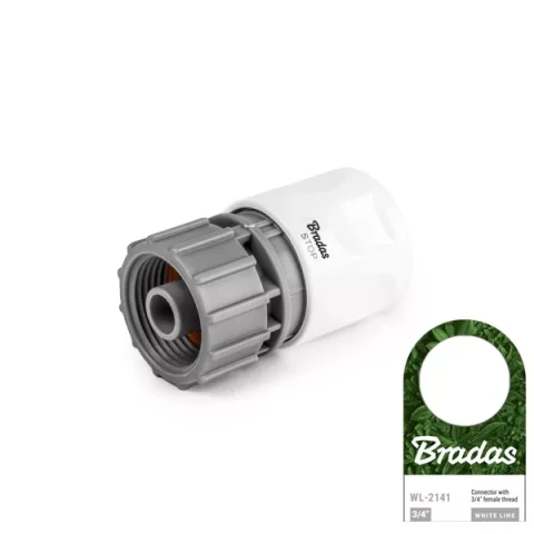 Konektors WHITE LINE 3/4" F- ar STOP funkciju  BRADAS