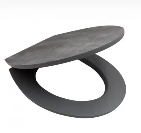 Ridder WC poda vāks pelēks Cements, ar Soft-Close, MDF