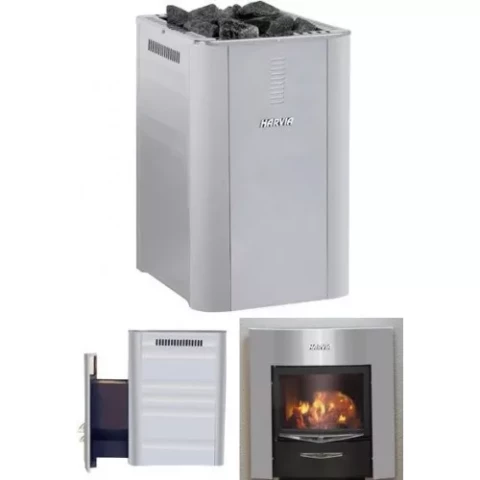 Krāsns pirts malkas HARVIA DUO  20 SL Luxe izbīdīta kurtuve.  WK200SLUX 18kW