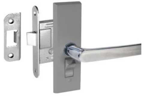 Slēdzene iekaļamā Kurzeme AC45+cink rokturi-uzlikas+ WC poga