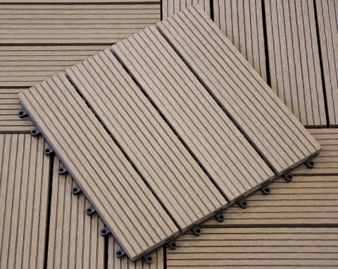 WPC Terases plāksne 300x300mm brūna kompozītmateriāla