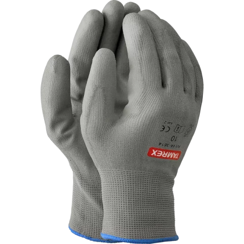 Cimdi ar PU pārklājumu pelēki SuperFit TAMREX 11/2XL