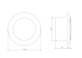 Difuzors metāla universāls D125 mm , inox DM125i