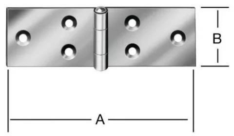 Wide flap hinges 120x33 Steel / ZN