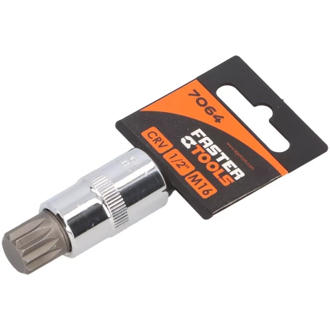 FASTER TOOLS Насадка spline со стержнем 1/2" M16