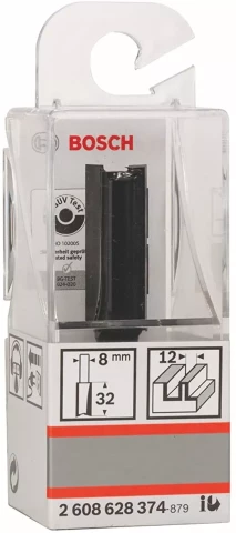 2 608 628 374 Прямая пазовая фреза твердосплавная Bosch D12 x L32-62 x S8 мм