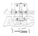 Hinge Kurzeme 95x66mm right