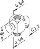 ORAS 200100 Pārslēgs uz snīpi  hroms