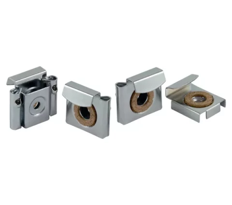 Mirror fixing set, 32 x 28 mm, nickel, 4 pcs