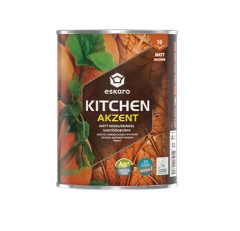 Eskaro KITCHEN AKZENT 0.9L Особо прочная aнтибактериальная влагостойкая матовая краска