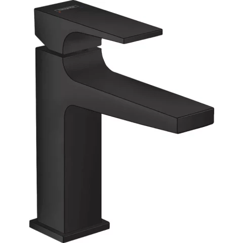 Hansgrohe cмеситель для раковины Metropol 110, push-open, черный матовый, HG32507670