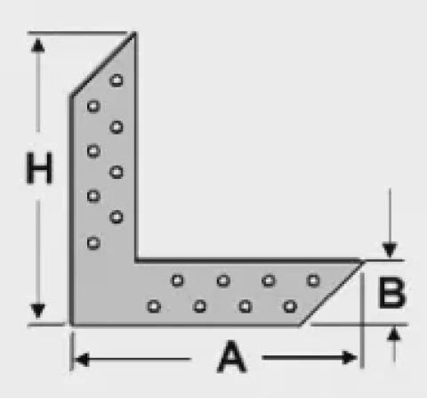 Plakanleņķis 2.0mm  35*120x120mm, 200-001