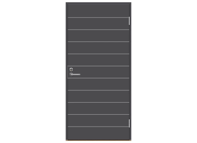 Ārdurvis Swedoor Basic B0070 ar kārbu 9x21 NCS S 7502-B pelēkas KR