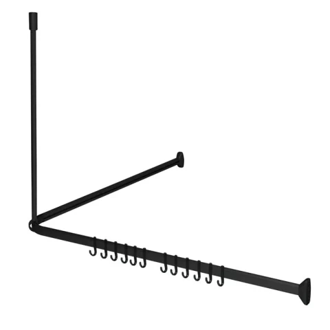 Dušas aizk. stienis EASY ROLL 90x90x90 melns alum.