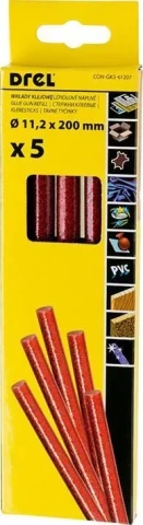 Līmes stienīši 11.2x200mm, ķiršusarkans 5gab/iep