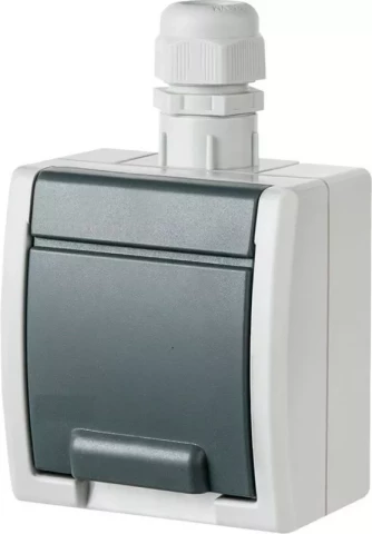 ROZETE V/A Aquant pelēka  vāc.IP-65