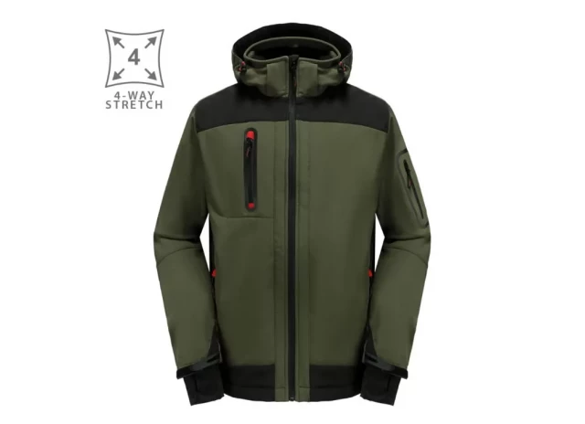 Softshell jaka PESSO Acropolis ar kapuci zaļa IZM L