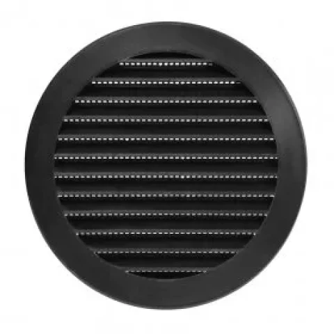 EUROPLAST ventilation grille plastic, Ø125mm, black VR125M