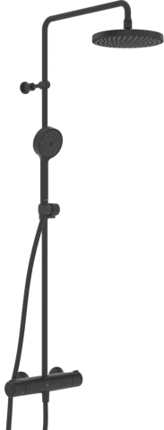 ORAS NOVA overhead shower system, black, 7402U-33