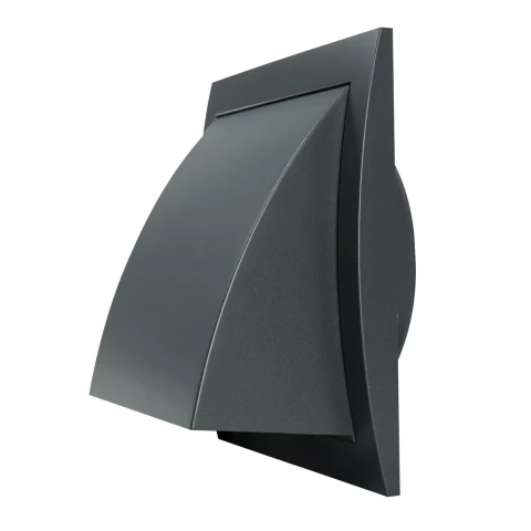 Reste plastmasas, 148x153mm, Ø100mm, arēja, ar pretvārstu, antracīts